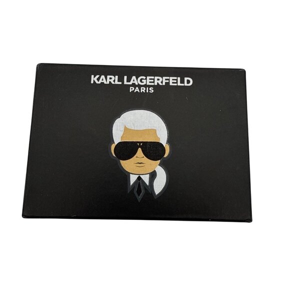Karl Lagerfeld Paris Men's LA2W0020 Black Houndstooth BiFold Wallet - Picture 1 of 9